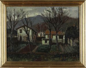 Giacinto Galbiati : Campagna ligure  - Asta Antiquariato e dipinti - Associazione Nazionale - Case d'Asta italiane