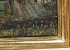 Giacinto Galbiati : Campagna ligure  - Asta Antiquariato e dipinti - Associazione Nazionale - Case d'Asta italiane