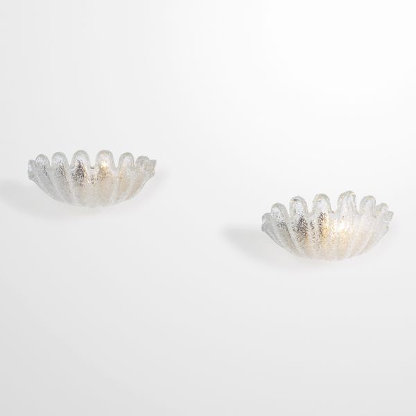 Ercole Barovier : Due lampade a parete  - Asta Design 200 - Associazione Nazionale - Case d'Asta italiane