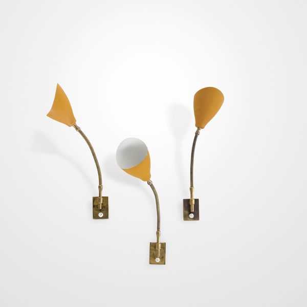 ANGELO LELII : Tre lampade a parete.  - Asta Design 200 - Associazione Nazionale - Case d'Asta italiane
