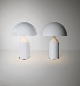 VICO MAGISTRETTI - Due lampade da tavolo mod. Atollo