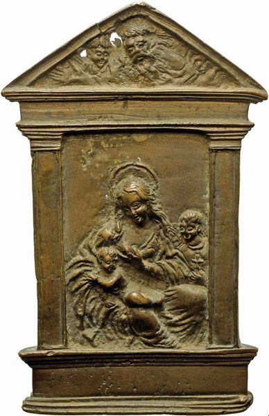 Galeazzo Mondella Moderno : MADONNA DEL LATTE E SAN MINIATO  - Asta Placchette e medaglie dal XIV al XIX secolo - Associazione Nazionale - Case d'Asta italiane