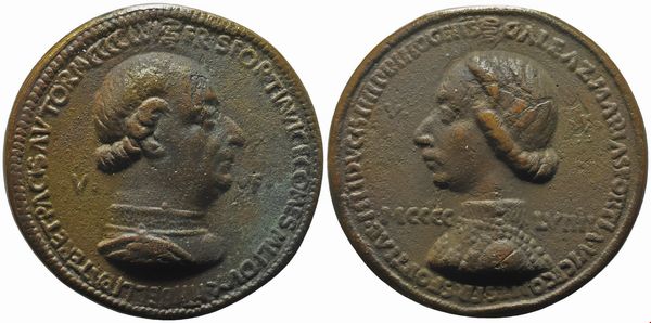 Gianfrancesco Enzola Parmense : Francesco I Sforza - Galeazzo  Maria Sforza  - Asta Placchette e medaglie dal XIV al XIX secolo - Associazione Nazionale - Case d'Asta italiane