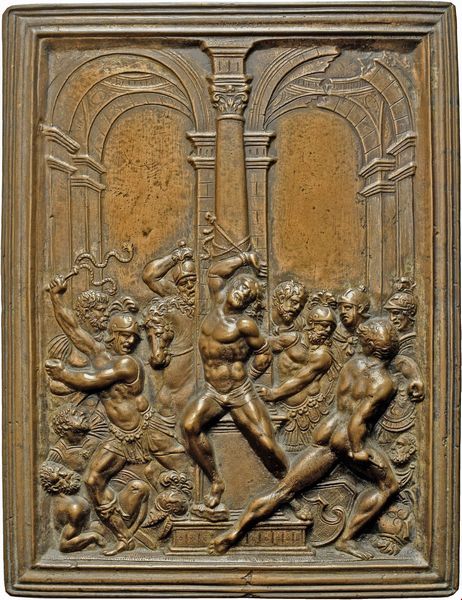 Galeazzo Mondella Moderno : FLAGELLAZIONE DI CRISTO  - Asta Placchette e medaglie dal XIV al XIX secolo - Associazione Nazionale - Case d'Asta italiane