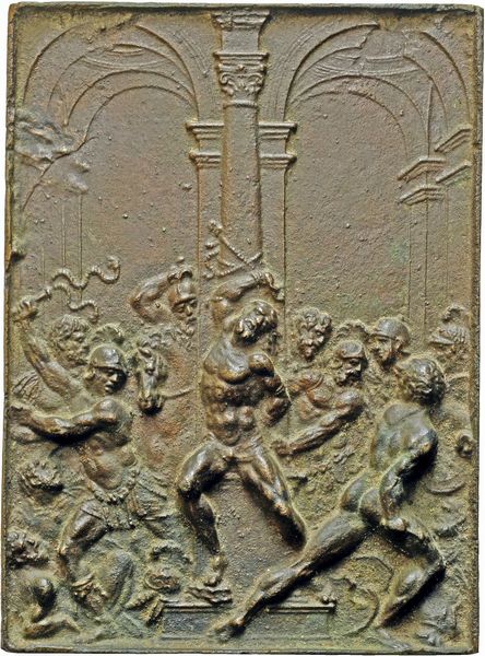Galeazzo Mondella Moderno : FLAGELLAZIONE DI CRISTO  - Asta Placchette e medaglie dal XIV al XIX secolo - Associazione Nazionale - Case d'Asta italiane