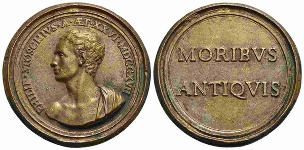 PERSONAGGI - Philipp Stosch (Archeologo e numismatico tedesco) (1691-1757)  - Asta Placchette e medaglie dal XIV al XIX secolo - Associazione Nazionale - Case d'Asta italiane