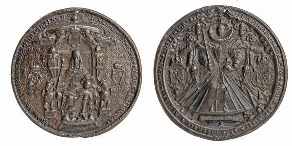 Copia di sigilli inglesi. Lotto di due  - Asta Placchette e medaglie dal XIV al XIX secolo - Associazione Nazionale - Case d'Asta italiane