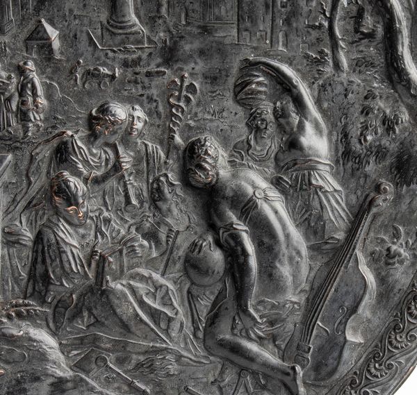 Hans Jakob Bayr, Cerchia di : Raffigurazione delle Arti  - Asta Placchette e medaglie dal XIV al XIX secolo - Associazione Nazionale - Case d'Asta italiane