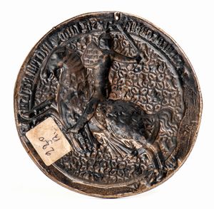 Copia di sigilli francesi in bronzo. Lotto di due  - Asta Placchette e medaglie dal XIV al XIX secolo - Associazione Nazionale - Case d'Asta italiane