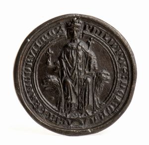 Copia di sigilli francesi in piombo. Lotto di due  - Asta Placchette e medaglie dal XIV al XIX secolo - Associazione Nazionale - Case d'Asta italiane