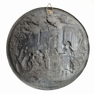 Hans Jakob Bayr, Cerchia di : Raffigurazione delle Arti  - Asta Placchette e medaglie dal XIV al XIX secolo - Associazione Nazionale - Case d'Asta italiane