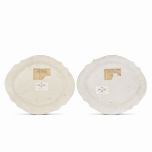 COPPIA DI VASSOIETTI, MANIFATTURA FELICE CLERICI, MILANO, 1770  - Asta IMPORTANTI MAIOLICHE DAL RINASCIMENTO AL SETTECENTO - Associazione Nazionale - Case d'Asta italiane