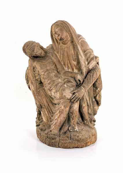 Gruppo in legno raffigurante PietÃ , Italia centrale, XVI secolo  - Asta Antiquariato - Mobili, Sculture e Oggetti d'Arte - Associazione Nazionale - Case d'Asta italiane