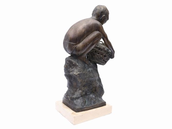 Achille D'Orsi : Il pescatore di polpi  - Asta Arte Moderna e Contemporanea - Associazione Nazionale - Case d'Asta italiane