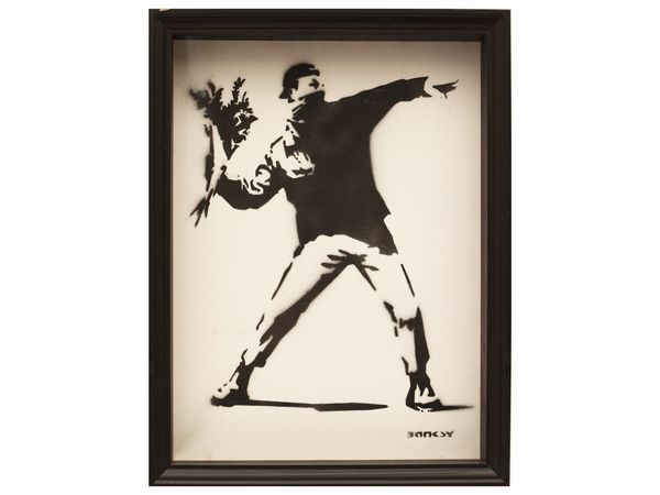Banksy : Flower Thrower  - Asta Arte Moderna e Contemporanea - Associazione Nazionale - Case d'Asta italiane