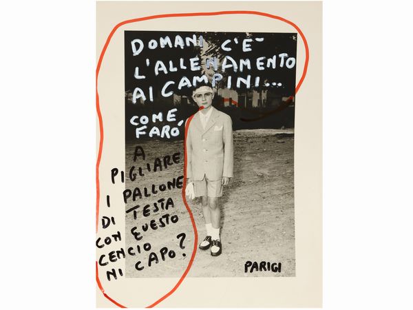 Claudio Parigi : Due fotografie: Domani c'� l'allenamento e Ci vuole buona educazione anche a carnevale  - Asta Arte Moderna e Contemporanea - Associazione Nazionale - Case d'Asta italiane