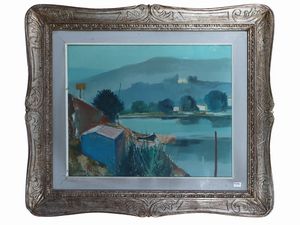 Silvio Polloni - Paesaggio sull'Arno