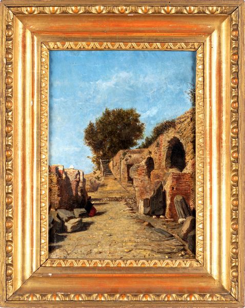 Odoardo Borrani : Rovine in un parco archeologico  - Asta Dipinti antichi - Associazione Nazionale - Case d'Asta italiane
