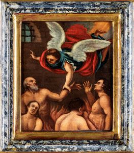 Scuola bolognese del XVII secolo - San Michele Arcangelo e i dannati