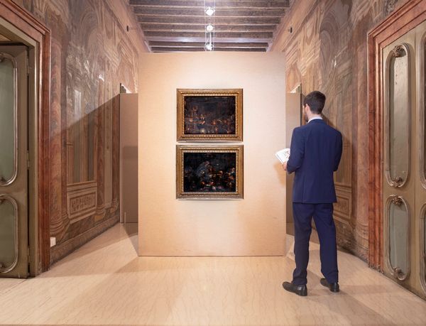 Giovanni Domenico Valentini, Attribuito a : Interni di cucina  - Asta Dipinti del XIX Secolo - Associazione Nazionale - Case d'Asta italiane