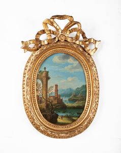 Orazio Grevenbroeck, Attribuito a : Paesaggi  - Asta Dipinti del XIX Secolo - Associazione Nazionale - Case d'Asta italiane