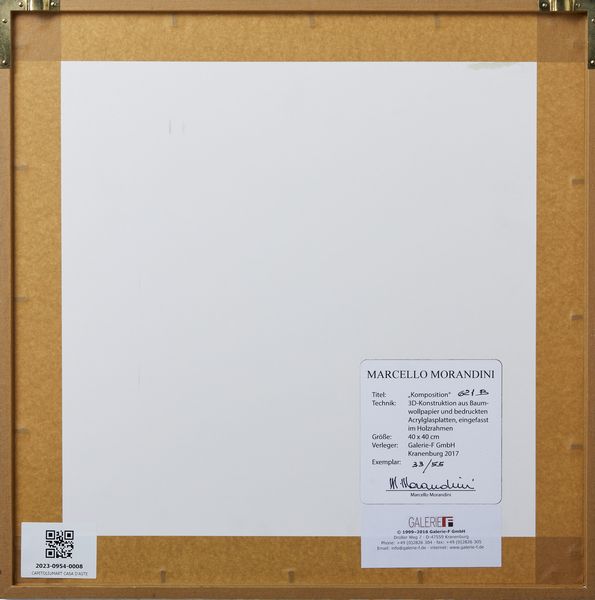 MORANDINI MARCELLO (n. 1940) : Komposition 621 B,  - Asta Asta 424 | GRAFICA MODERNA, FOTOGRAFIA E MULTIPLI D'AUTORE Online - Associazione Nazionale - Case d'Asta italiane