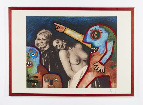 BAJ ENRICO (1924 - 2003) : Ninon de Lanclos e Eleonora di Navarra sorprese dal Duca di Enghien.  - Asta Asta 424 | GRAFICA MODERNA, FOTOGRAFIA E MULTIPLI D'AUTORE Online - Associazione Nazionale - Case d'Asta italiane