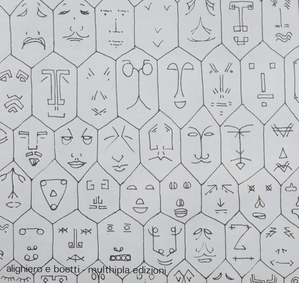 BOETTI ALIGHIERO (1940 - 1994) : Faccine.  - Asta Asta 424 | GRAFICA MODERNA, FOTOGRAFIA E MULTIPLI D'AUTORE Online - Associazione Nazionale - Case d'Asta italiane