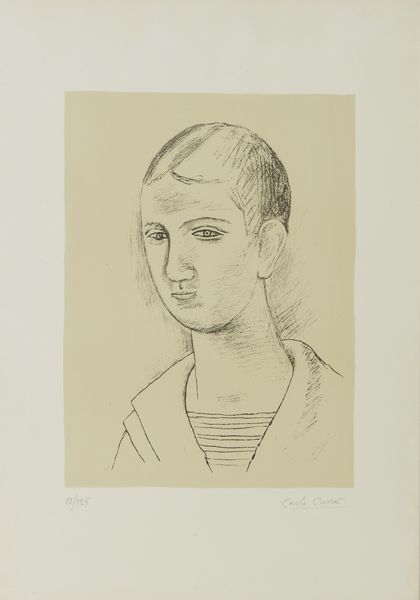 CARRA' CARLO (1881 - 1966) : Testa di ragazzo.  - Asta Asta 424 | GRAFICA MODERNA, FOTOGRAFIA E MULTIPLI D'AUTORE Online - Associazione Nazionale - Case d'Asta italiane