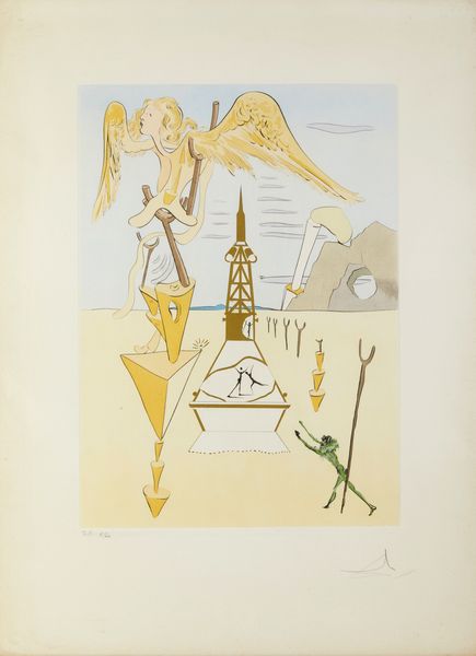 DALI' SALVADOR (1904 - 1989) : Dalla cartella: Hommage  Leonardo da Vinci (Great American Inventions)  - Asta Asta 424 | GRAFICA MODERNA, FOTOGRAFIA E MULTIPLI D'AUTORE Online - Associazione Nazionale - Case d'Asta italiane