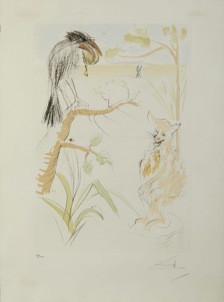 DALI' SALVADOR (1904 - 1989) : Da Le Bestiaire de La Fontaine Dalinis : Le Corbeau et le Renard.  - Asta Asta 424 | GRAFICA MODERNA, FOTOGRAFIA E MULTIPLI D'AUTORE Online - Associazione Nazionale - Case d'Asta italiane