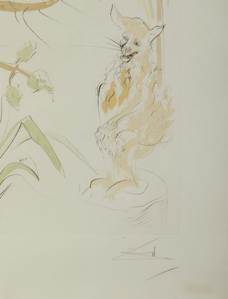 DALI' SALVADOR (1904 - 1989) : Da Le Bestiaire de La Fontaine Dalinis : Le Corbeau et le Renard.  - Asta Asta 424 | GRAFICA MODERNA, FOTOGRAFIA E MULTIPLI D'AUTORE Online - Associazione Nazionale - Case d'Asta italiane