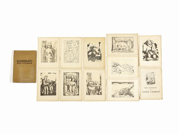 CASORATI FELICE (1883 - 1963) : Numerus, Mensura, Pondus. Dieci litografie di Felice Casorati.  - Asta Asta 424 | GRAFICA MODERNA, FOTOGRAFIA E MULTIPLI D'AUTORE Online - Associazione Nazionale - Case d'Asta italiane