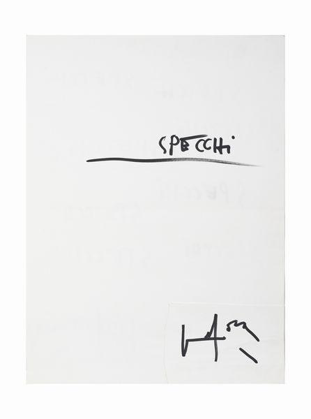 VEDOVA EMILIO (1919 - 2006) : Specchi (cartella completa).  - Asta Asta 424 | GRAFICA MODERNA, FOTOGRAFIA E MULTIPLI D'AUTORE Online - Associazione Nazionale - Case d'Asta italiane