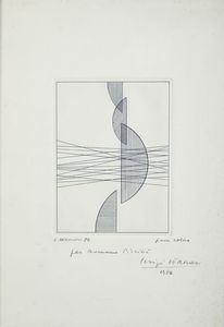 VERONESI LUIGI (1908 - 1998) : Lotto composto da n.2 fogli. Senza titolo.  - Asta Asta 424 | GRAFICA MODERNA, FOTOGRAFIA E MULTIPLI D'AUTORE Online - Associazione Nazionale - Case d'Asta italiane