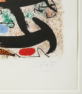 MIRO' JOAN (1893 - 1983) : For Pasadena.  - Asta Asta 424 | GRAFICA MODERNA, FOTOGRAFIA E MULTIPLI D'AUTORE Online - Associazione Nazionale - Case d'Asta italiane