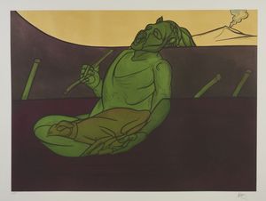 ADAMI VALERIO (n. 1935) : Early morning.  - Asta Asta 424 | GRAFICA MODERNA, FOTOGRAFIA E MULTIPLI D'AUTORE Online - Associazione Nazionale - Case d'Asta italiane