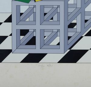 DEL PEZZO LUCIO (1933 - 2020) : Senza titolo.  - Asta Asta 424 | GRAFICA MODERNA, FOTOGRAFIA E MULTIPLI D'AUTORE Online - Associazione Nazionale - Case d'Asta italiane