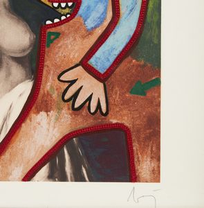 BAJ ENRICO (1924 - 2003) : Ninon de Lanclos e Eleonora di Navarra sorprese dal Duca di Enghien.  - Asta Asta 424 | GRAFICA MODERNA, FOTOGRAFIA E MULTIPLI D'AUTORE Online - Associazione Nazionale - Case d'Asta italiane