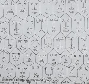 BOETTI ALIGHIERO (1940 - 1994) : Faccine.  - Asta Asta 424 | GRAFICA MODERNA, FOTOGRAFIA E MULTIPLI D'AUTORE Online - Associazione Nazionale - Case d'Asta italiane