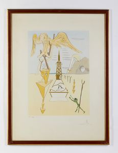 DALI' SALVADOR (1904 - 1989) : Dalla cartella: Hommage  Leonardo da Vinci (Great American Inventions)  - Asta Asta 424 | GRAFICA MODERNA, FOTOGRAFIA E MULTIPLI D'AUTORE Online - Associazione Nazionale - Case d'Asta italiane