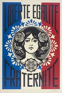 FAIREY SHEPARD (n. 1970) - Libert, Egalit, Fraternit.