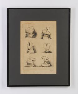 MOORE HENRY (1898 - 1986) : Six sculptures motives.  - Asta Asta 424 | GRAFICA MODERNA, FOTOGRAFIA E MULTIPLI D'AUTORE Online - Associazione Nazionale - Case d'Asta italiane