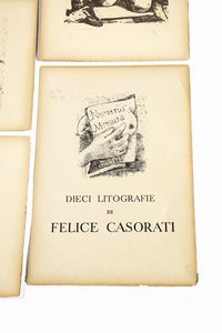 CASORATI FELICE (1883 - 1963) : Numerus, Mensura, Pondus. Dieci litografie di Felice Casorati.  - Asta Asta 424 | GRAFICA MODERNA, FOTOGRAFIA E MULTIPLI D'AUTORE Online - Associazione Nazionale - Case d'Asta italiane