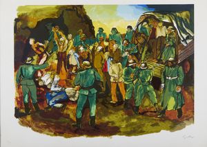 GUTTUSO RENATO (1912 - 1987) - Dalla cartella Gott Mit Uns.