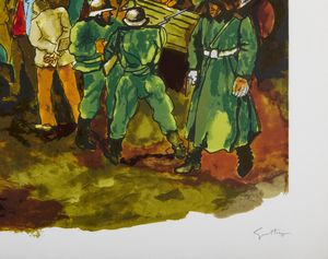 GUTTUSO RENATO (1912 - 1987) : Dalla cartella Gott Mit Uns.  - Asta Asta 424 | GRAFICA MODERNA, FOTOGRAFIA E MULTIPLI D'AUTORE Online - Associazione Nazionale - Case d'Asta italiane