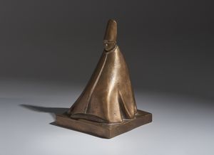 MANZU' GIACOMO (1908 - 1991) - D'Apres. Cardinale seduto.