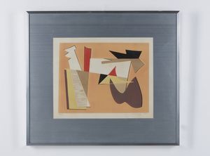 MAGNELLI ALBERTO (1888 - 1971) : Composizione.  - Asta Asta 424 | GRAFICA MODERNA, FOTOGRAFIA E MULTIPLI D'AUTORE Online - Associazione Nazionale - Case d'Asta italiane