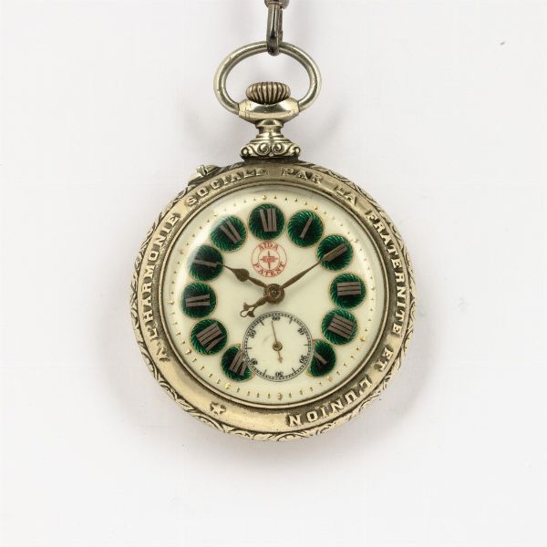 Due orologi remontoir con cassa in metallo e quadrante catouche  - Asta Orologi da Tasca - Associazione Nazionale - Case d'Asta italiane