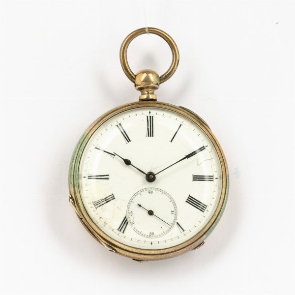 Orologio da tasca con bussola sul movimento  - Asta Orologi da Tasca - Associazione Nazionale - Case d'Asta italiane